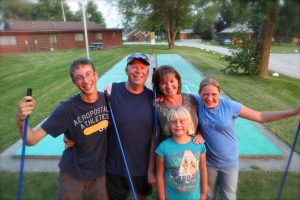 Family enjoying outdoor activities together.