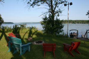 Enjoy waterfront views on Rice Lake