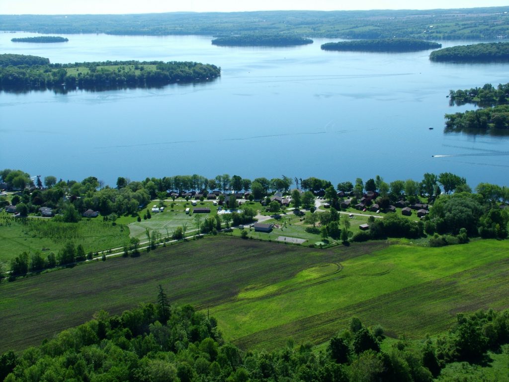 Ariel view of Southview Cottages.